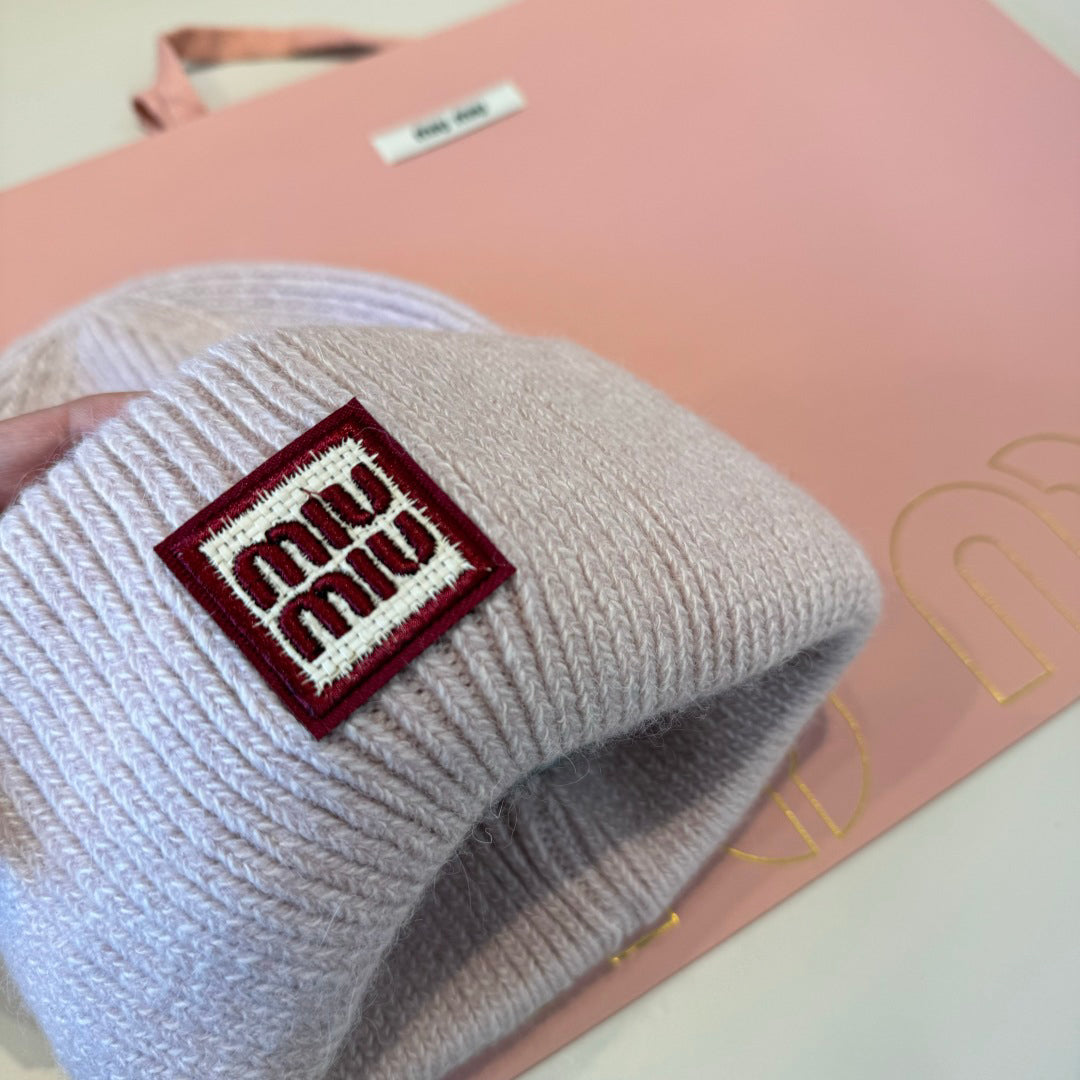 mm Knit Beanie in pink