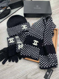 Knit Scarf Beanie Gloves Set (3pcs)