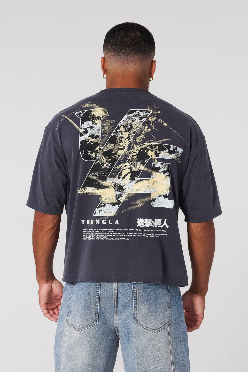 4186 - AOT?  x YLA Cropped Tees