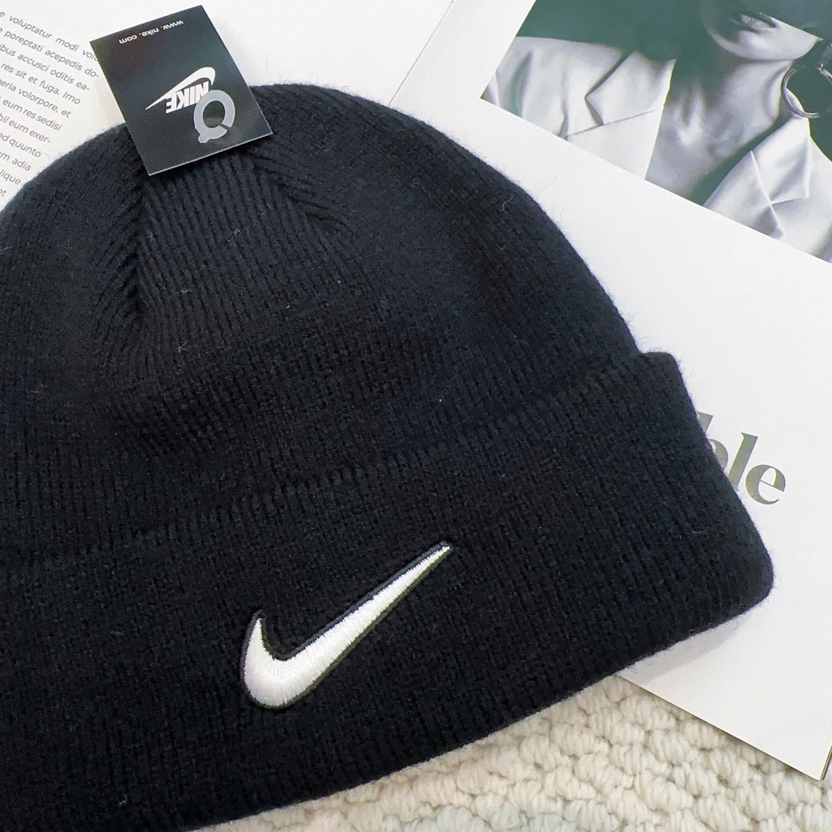 NK Knit Beanie in black