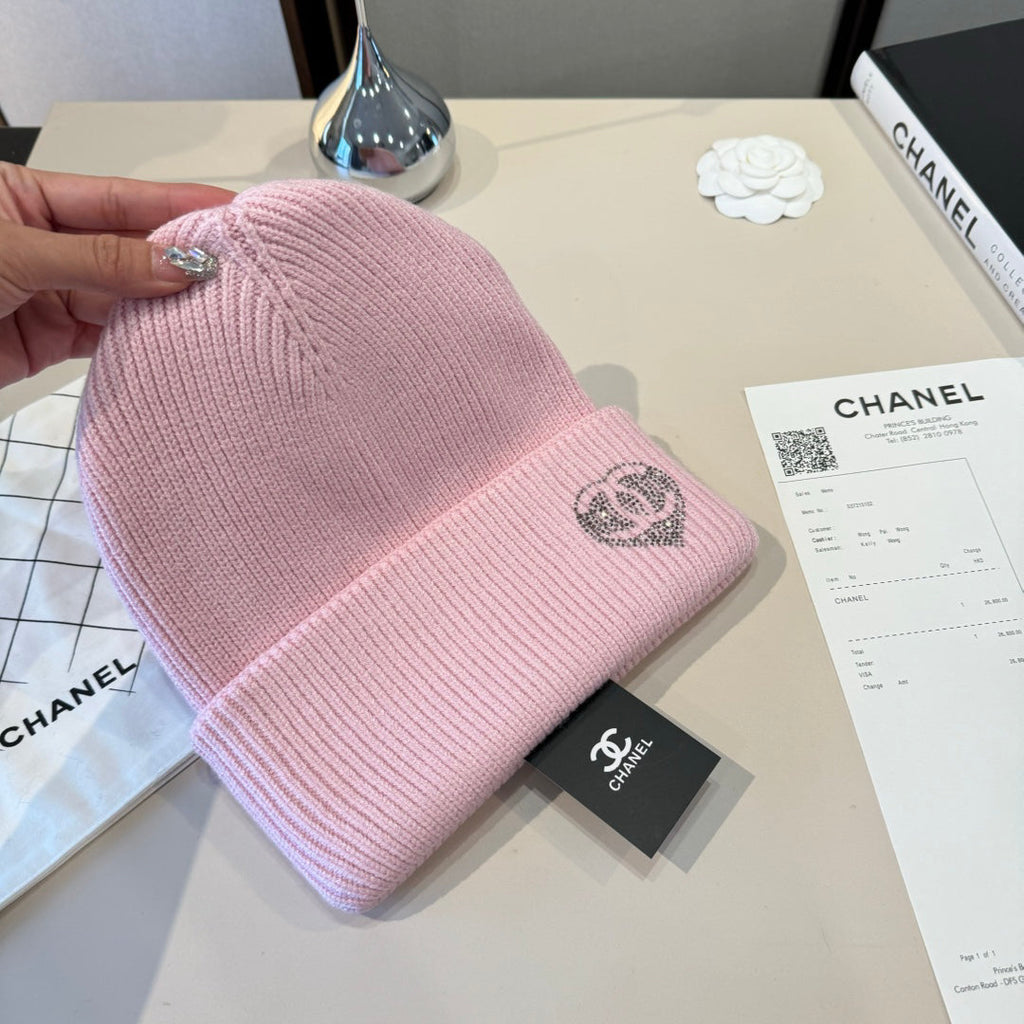 C/C Knit Beanie in pink