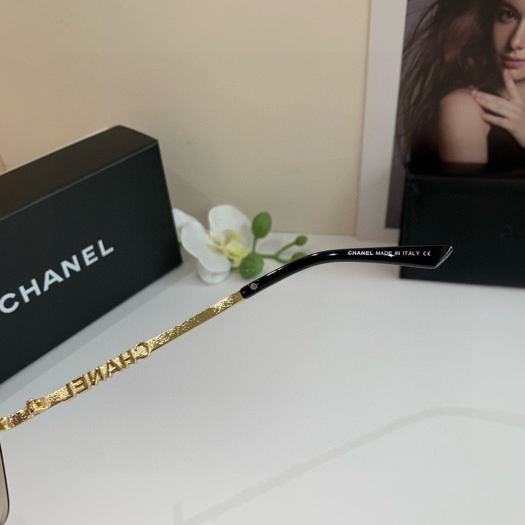 Gradient Square Rimless Sunglasses